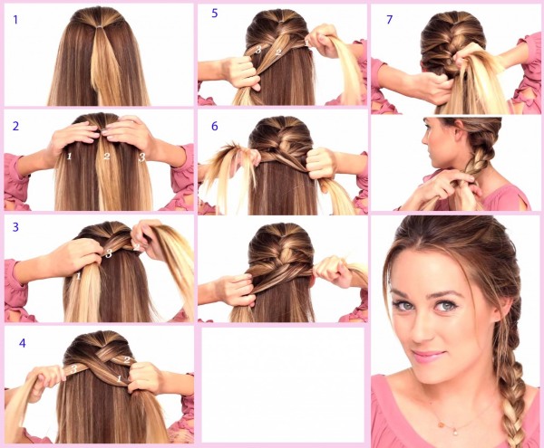 Coiffures pour cheveux longs avec vos propres mains à la maison. Instructions étape par étape, photo