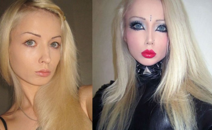 Lukyanova Valeria avant et après les plastiques. Photo de la fille Barbie (Amatue) sur Instagram, Vkontakte