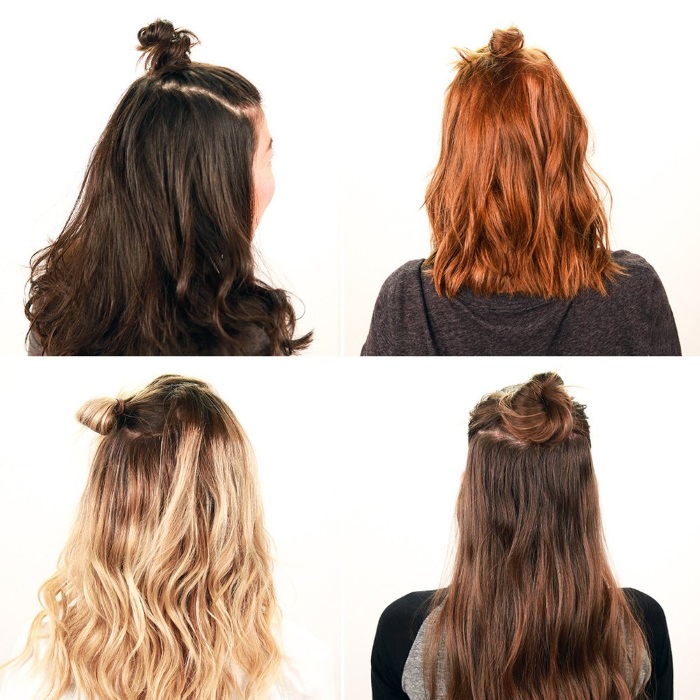 Donut Bun pour cheveux longs, moyens et courts. Comment faire un beau paquet. Photo, vidéo