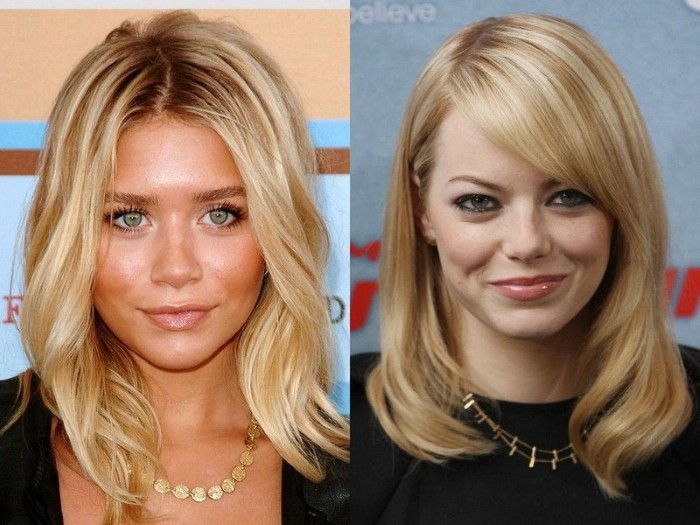 Coupes de cheveux aux épaules. Coiffures féminines à la mode et belles pour les cheveux moyens avec et sans frange. Une photo