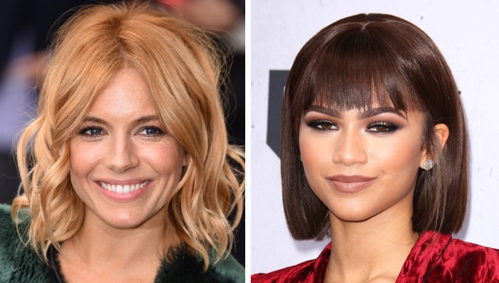 Coupes de cheveux aux épaules. Coiffures féminines à la mode et belles pour les cheveux moyens avec et sans frange. Une photo