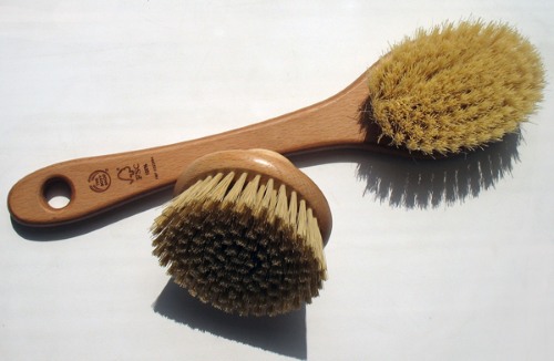 Brosse de massage corporel. Avis sur les meilleures brosses anti-cellulite avec manche amovible, double face. Comment utiliser à la maison