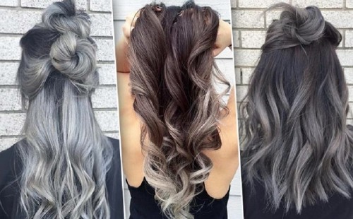 Ombre pour cheveux courts, moyens et longs blond foncé et foncé - coupes de cheveux à la mode avec et sans frange. Une photo