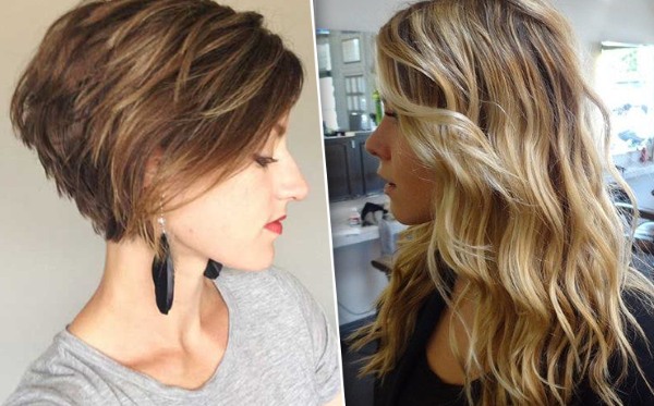 Coupes de cheveux à la mode pour cheveux bouclés et bouclés de longueur moyenne jusqu'aux épaules avec et sans frange. Une photo