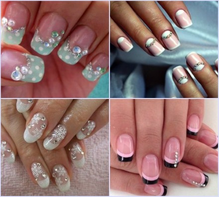 Conception avec des strass sur les ongles.Photos sur les mains, les pieds, comment fixer correctement et magnifiquement le gel avec du vernis. Idées et nouveautés de manucure