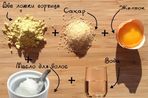 Masques capillaires à la moutarde sèche. Recettes pour la croissance et la chute des cheveux, avec des huiles, du sucre, des vitamines