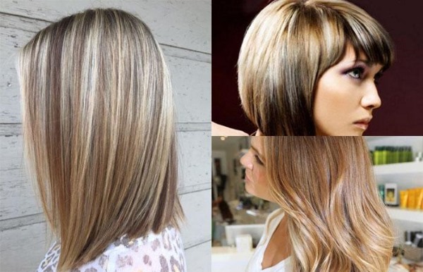 Mise en évidence sur les cheveux blonds clairs, moyens, courts et longs. Technique de coloration blond cendré, inversé, californien, foncé. Une photo