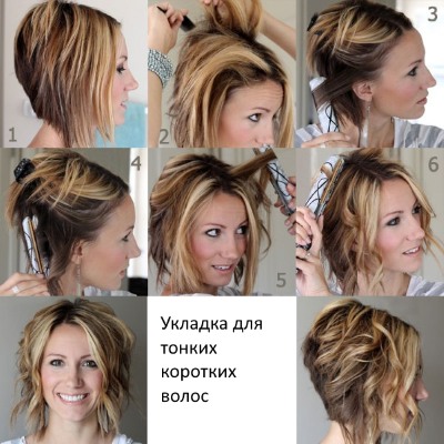 Coiffure pour boucles courtes avec et sans sèche-cheveux à la maison. Instructions étape par étape avec photos, recommandations de stylistes