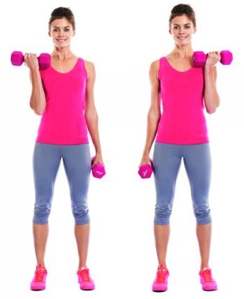 Exercices de biceps avec haltères pour femmes. Comment le faire correctement, le plus efficace