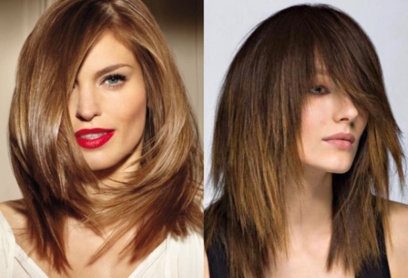 Bangs 2020 pour cheveux moyens: obliques, déchirés, beaux, courts, en cascade, asymétriques. Tendances de la mode avec photos