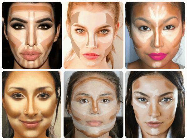 La séquence d'application du maquillage sur le visage. Instructions étape par étape avec photos et images. Cours de contournage pour les débutants