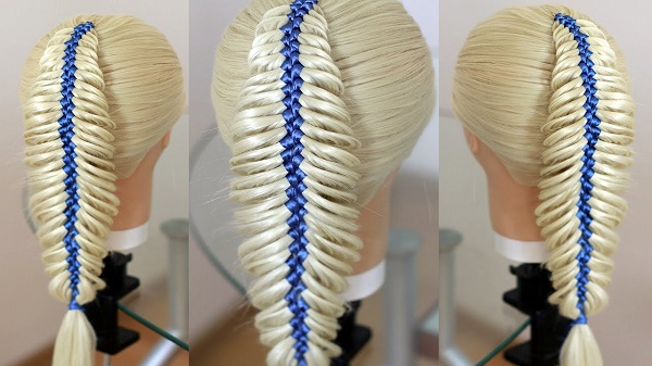 Comment tresser une tresse avec un ruban, un kanekalon, un crayon, des cheveux lâches, une cascade, une queue de poisson, autour de la tête. Photo, instructions étape par étape pour les débutants