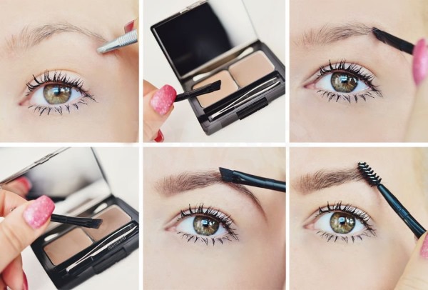 Maquillage des sourcils pas à pas avec une photo à la maison: avec un crayon, des ombres, de la cire, de l'encre. Cours pour débutants