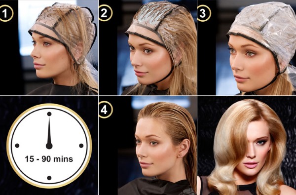 Mise en évidence sur cheveux blonds avec des mèches foncées: revers, couleur, californien. Instructions étape par étape avec photo