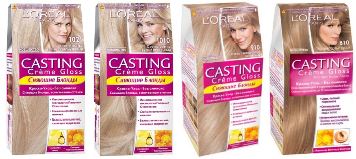 Couleur de cheveux blond cendré: peinture Estelle, Garnier, Loreal, Igor, sans ammoniaque, palette. Comment réaliser sans rousse. Une photo