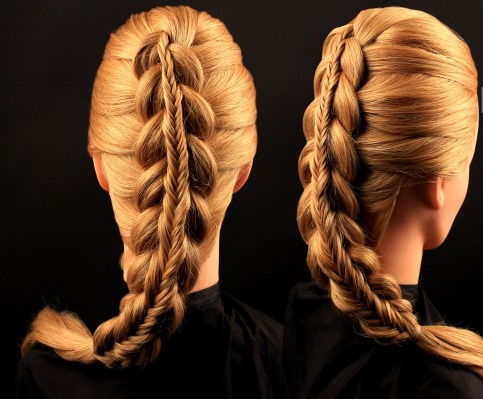 Coiffures avec des tresses pour cheveux moyens, longs. Français, grec, tresse sur le côté, autour de la tête, avec une frange, pour un mariage