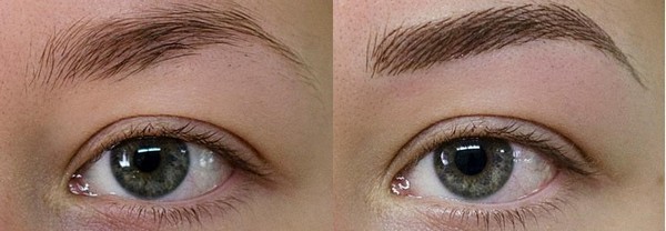 Tatouage des sourcils: méthode capillaire. Avantages et inconvénients, contre-indications, caractéristiques de mise en œuvre, photos avant et après