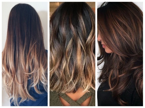 Balayage sur cheveux foncés. Comment le faire à la maison, technique de coloration, photo