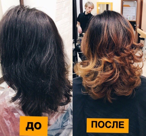 Balayage sur cheveux foncés. Comment le faire à la maison, technique de coloration, photo