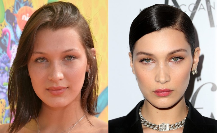 Bella Hadid avant et après la chirurgie plastique. Photo en maillot de bain, taille et poids, paramètres de forme, biographie, âge