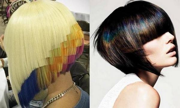 Coupes de cheveux et coloration créatives pour cheveux moyens, courts et longs. Tendances de la mode 2020. Photo