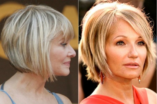 Coupes de cheveux pour femmes à la mode pour les femmes de 50 ans pour les cheveux courts, moyens et longs. Photos avec des titres