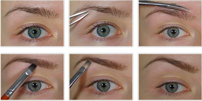 Forme des sourcils par type de visage. Les photos sont droites, arrondies, ascendantes, descendantes, fines, petites. Conseils de maquillage et tutoriels