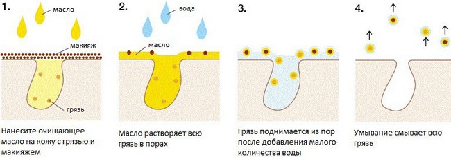 Huile hydrophile pour le lavage, le démaquillage, la peau sèche. Le meilleur moyen de faire du beurre de vos propres mains