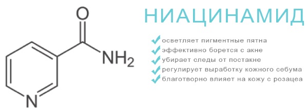 Niacinamide pour la peau du visage, des cheveux, contre les taches de vieillesse. Propriétés, le cas échéant, instruction