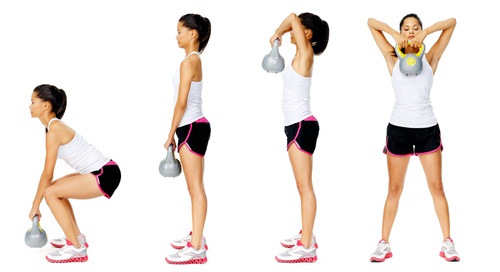 Circuit training pour filles pour tous les groupes musculaires à la maison. Exercices pour brûler les graisses avec kettlebells, balle