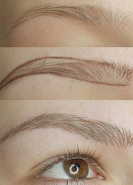 Sourcils poudrés. Qu'est-ce que c'est, photos avant et après le tatouage, technique de pulvérisation, combien de temps dure-t-il