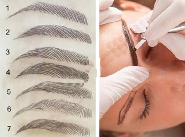 Sourcils poudrés. Qu'est-ce que c'est, photos avant et après le tatouage, technique de pulvérisation, combien de temps dure-t-il