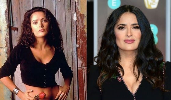 Salma Hayek. Des photos dans sa jeunesse, sur la plage, en lingerie, au quotidien. Chirurgie plastique