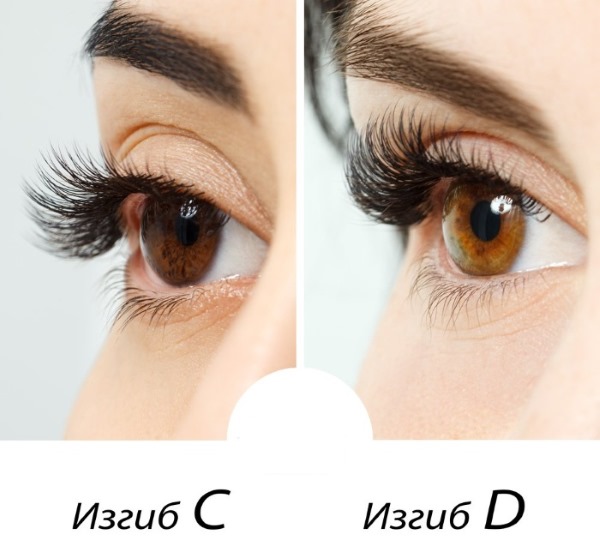 Effet naturel de l'extension des cils. Schéma 2-3d, photos avant et après