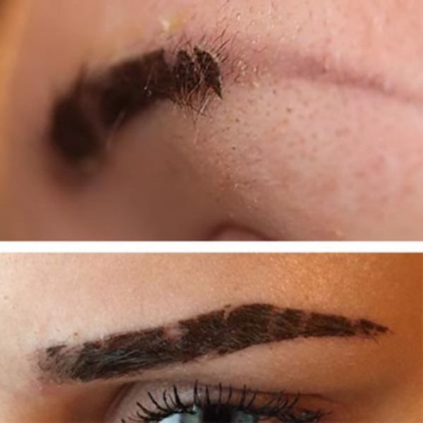 Époussetage poudreux des sourcils. Qu'est-ce que c'est, comment est-ce fait, le prix du maquillage permanent, du microblading, du tatouage. Commentaires