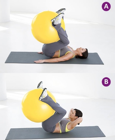 Exercices de fitball complet pour les femmes. Vidéo avec description