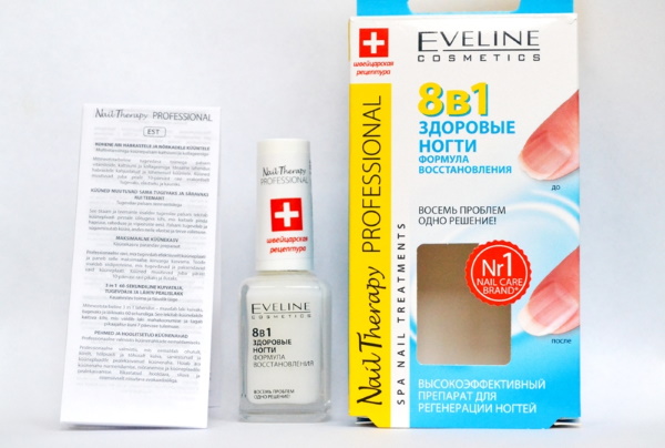 Eveline (Evelyn) 8 en 1 ongles sains. Instructions pour l'utilisation du vernis, prix, analogues, avis