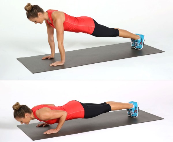 Exercices sur la poitrine dans la salle de gym pour les filles avec et sans haltères, sur la barre horizontale