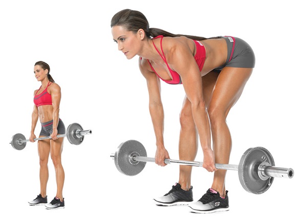 Deadlift avec haltères roumains pour femmes. Technique d'exécution, quels muscles travaillent, effet