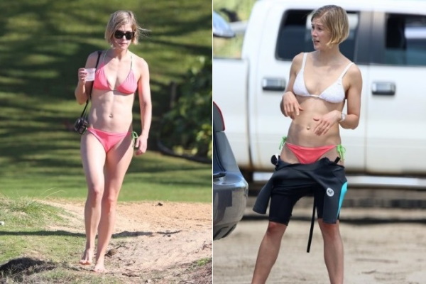 Rosamund Pike. Photos chaudes en maillot de bain, Maxim, figure, plastique, biographie, vie personnelle