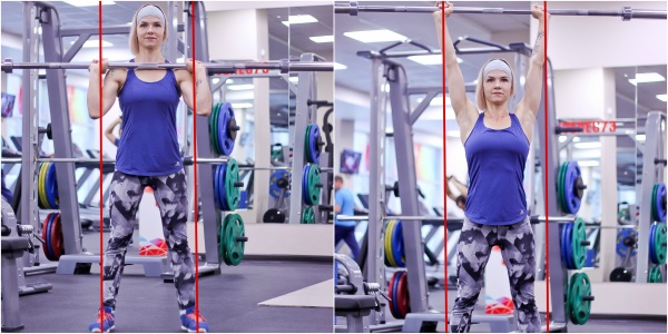 Exercices avec une barre pour amincir les filles pour les triceps, les jambes, le dos, tous les groupes musculaires à la maison